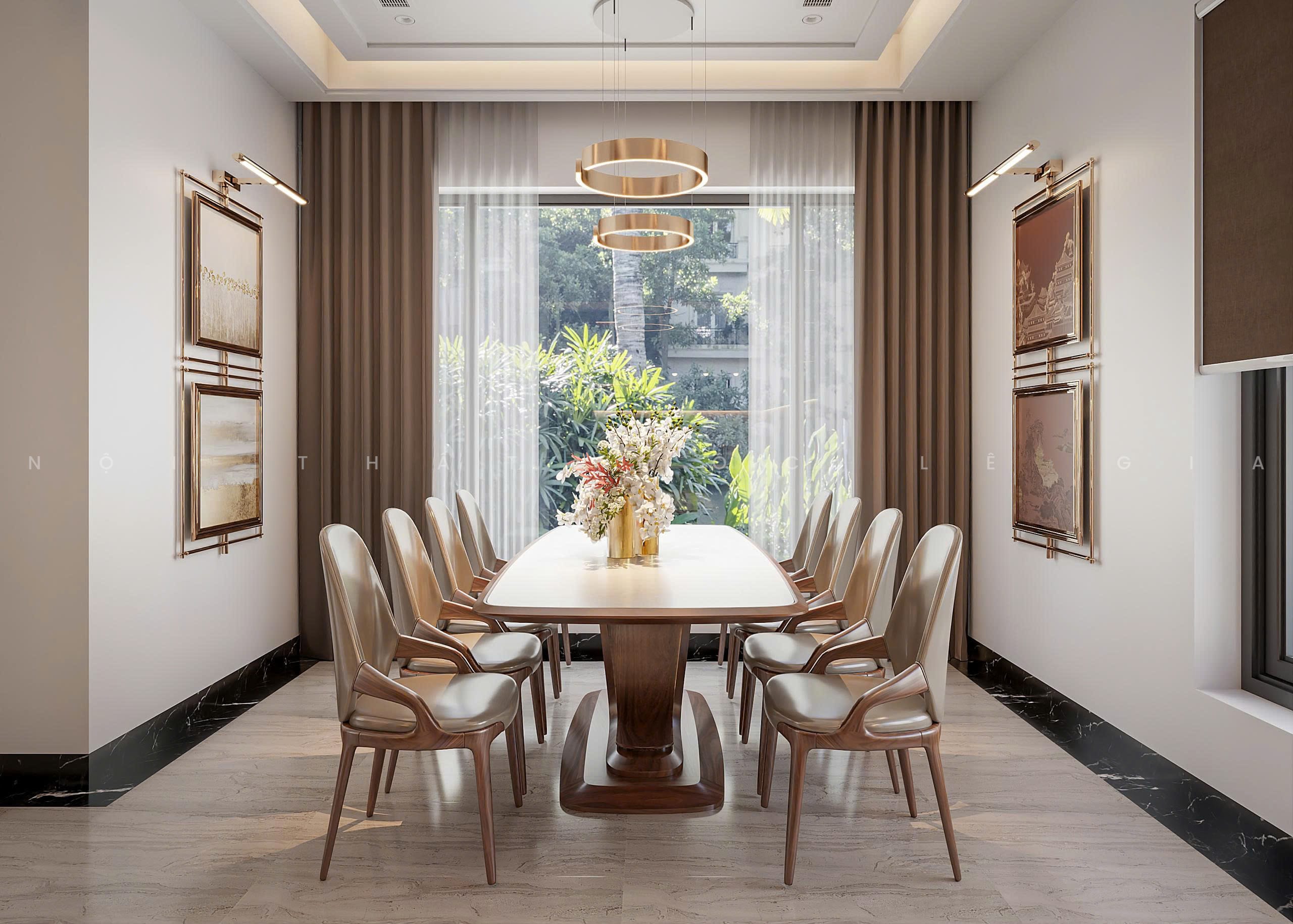 Mộc Lê Gia thiết kế phòng bếp gỗ óc chó