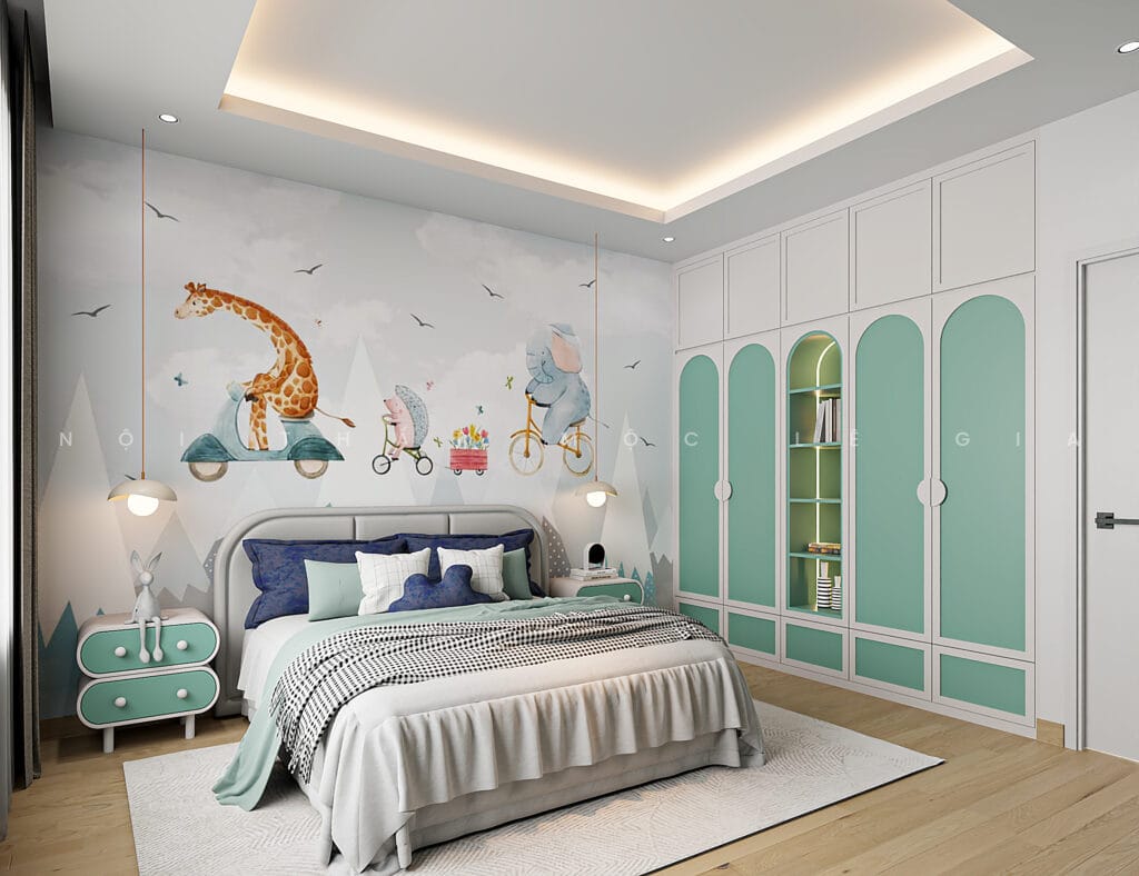 Mộc Lê Gia thiết kế phòng ngủ gỗ công nghiệp