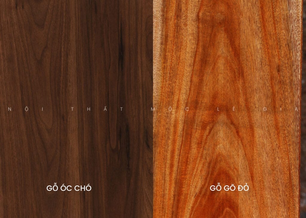 Lựa chọn loại gỗ để thiết kế thi công nội thất gỗ óc chó tại Nghệ An